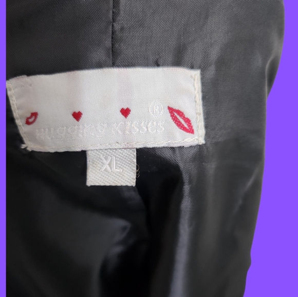 Hugging Kisses Black Blazer with Asymmetrical Zip - XL - Picture 2 of 5